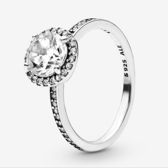 Authentic Pandora Round Sparkle Halo Ring - Picture 1 of 5